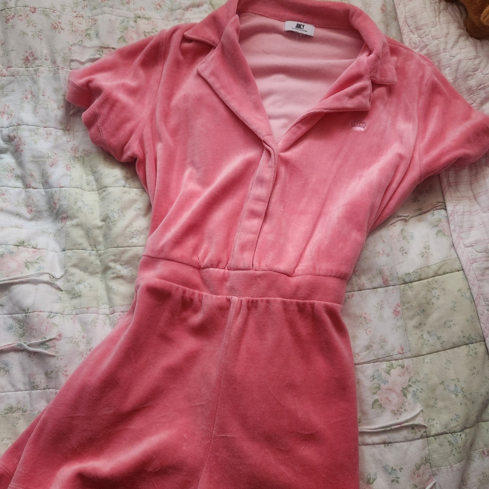 Juicy Couture Pink Velour Romper